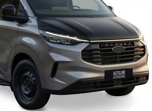 For Ford Transit Custom (2024+): Black Full Bonnet Bra Protector Guard