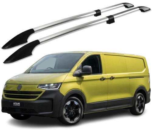 Polished Aluminium Roof Bars Side Rails For L1 SWB VW T7 Transporter (2025+)