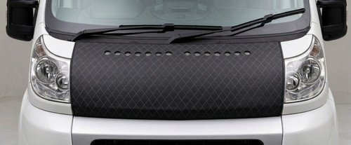 For Fiat Ducato (2006-14): Black Diamond Bonnet Bra Protector Guard