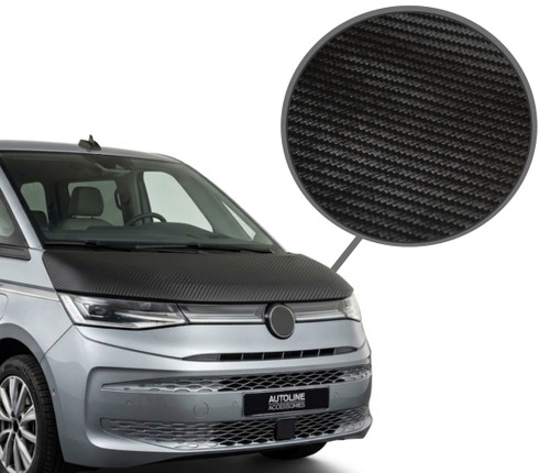 To Fit VW T7 Multivan (2022+): Full Bonnet Bra Cover Carbon Fibre Effect