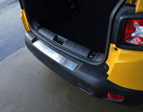 Brushed Bumper Sill Protector Trim Cover To Fit Jeep Renegade (2015+)