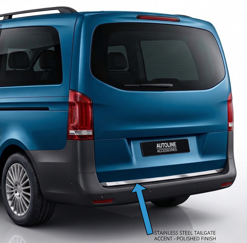 Chrome Rear Door Tailgate Trim Strip Cover To Fit Mercedes-Benz Vito W447 (15+)