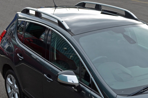 Aluminium Roof Rack Rails Side Bars Set To Fit Peugeot 3008 (2008-16)
