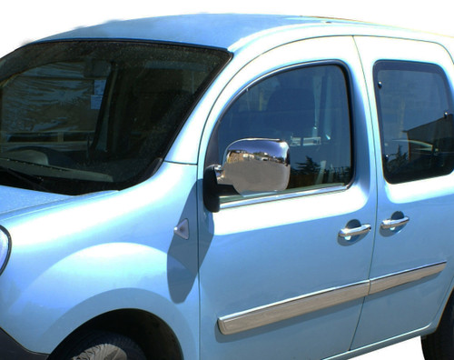 Chrome Wing Mirror Trim Set Covers To Fit Renault Kangoo (2008-13)