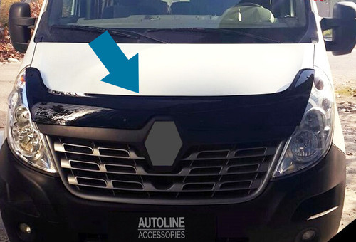 Bonnet Trim Hood Protector Bug Guard Wind Deflector To Fit Renault Master (2014-2020)