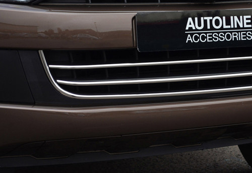 Chrome 3Pc Lower Bumper Grille Trim Covers To Fit Volkswagen Amarok (2010-16)