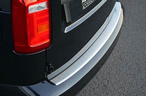 Brushed Bumper Sill Protector Trim Cover To Fit Volkswagen Caddy (2016+)