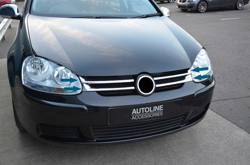 Full Chrome Grille Accent Trim Covers Set To Fit Volkswagen Golf V (04-09)