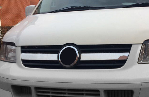 Chrome 2Pc Front Grille Trim Covers To Fit Volkswagen T5 Transporter (03-09)