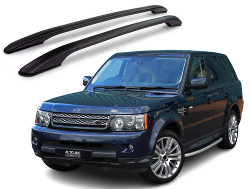 Black Aluminium Roof Rack Rails Side Bars For Range Rover Sport (2005 ...