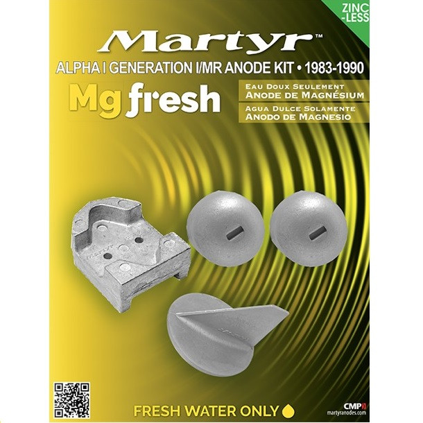 Sterndrive Parts Mercruiser Anode Kit - Alpha Gen 2 - ZN