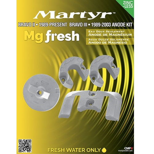 CMBRAVO23KITM - Mercruiser Magnesium Bravo 2 And 3 Anode Kit