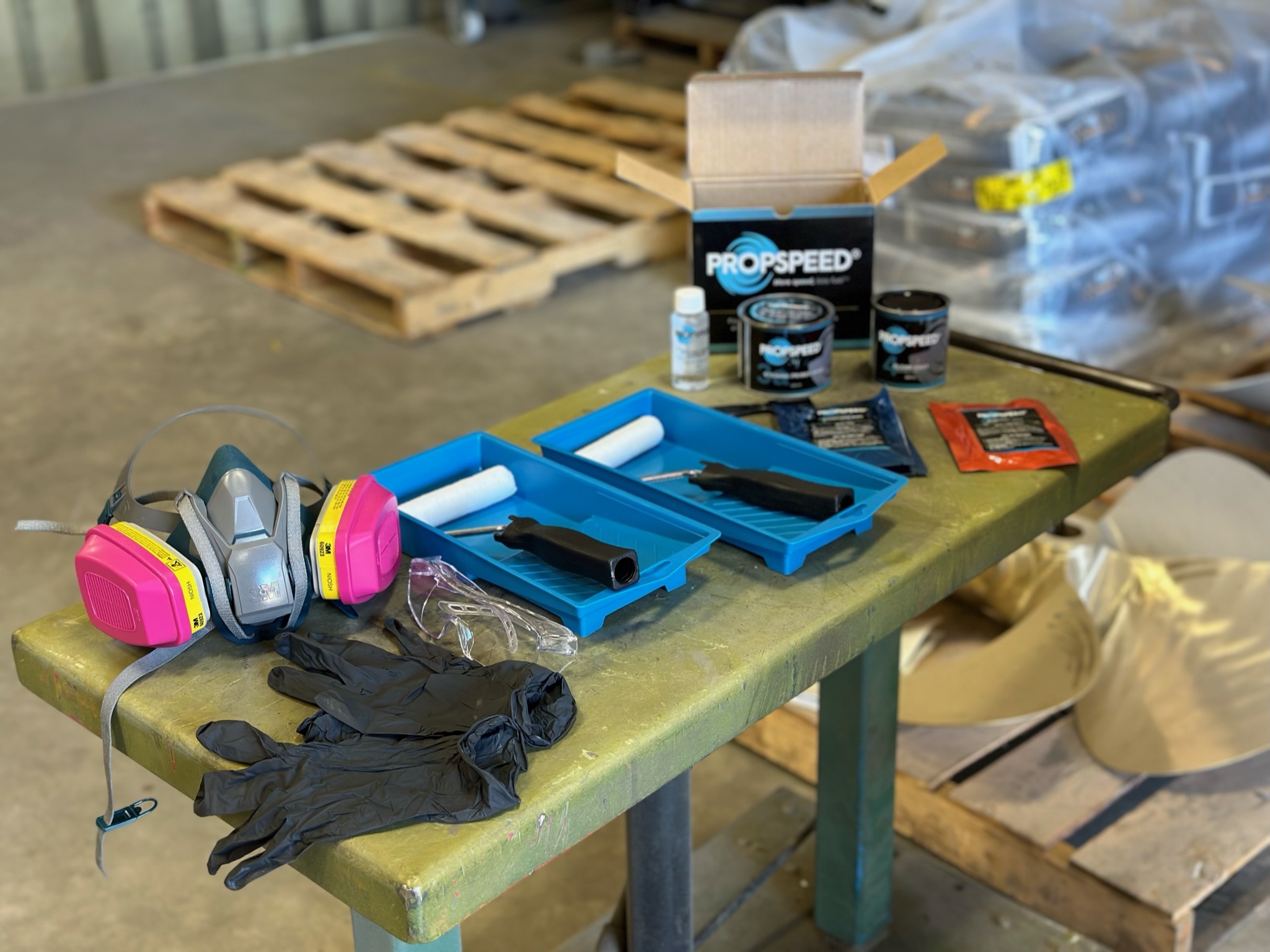 Propspeed Application Kit components ready for application