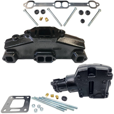 V8 Wet H20 Mercruiser Manifold + Riser Kit
