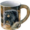 Wild Wings Autumn Streamside Bear Sculpted Mug