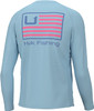 Huk and Bars Pursuit Crystal Blue Long Sleeve T-Shirt