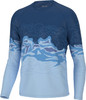 Huk Pursuit Topo Marsh Crystal Blue Long Sleeve T-Shirt