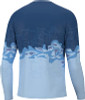 Huk Pursuit Topo Marsh Crystal Blue Long Sleeve T-Shirt