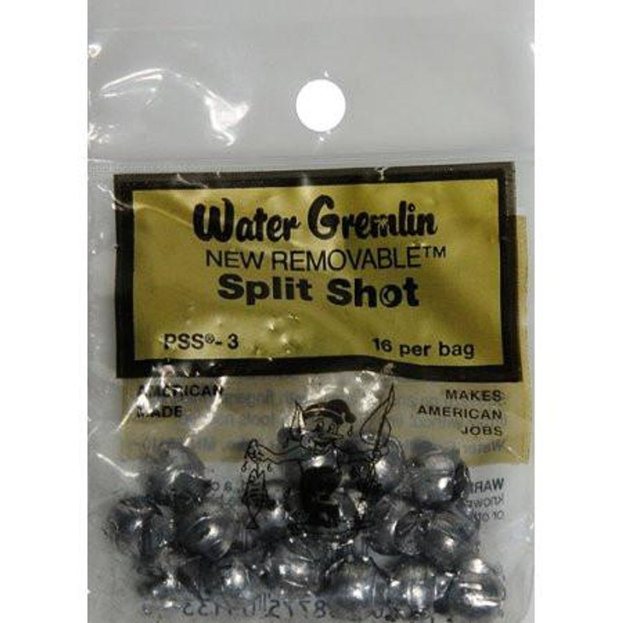 Water Gremlin Removable Split Shot Size 3 16 Pack