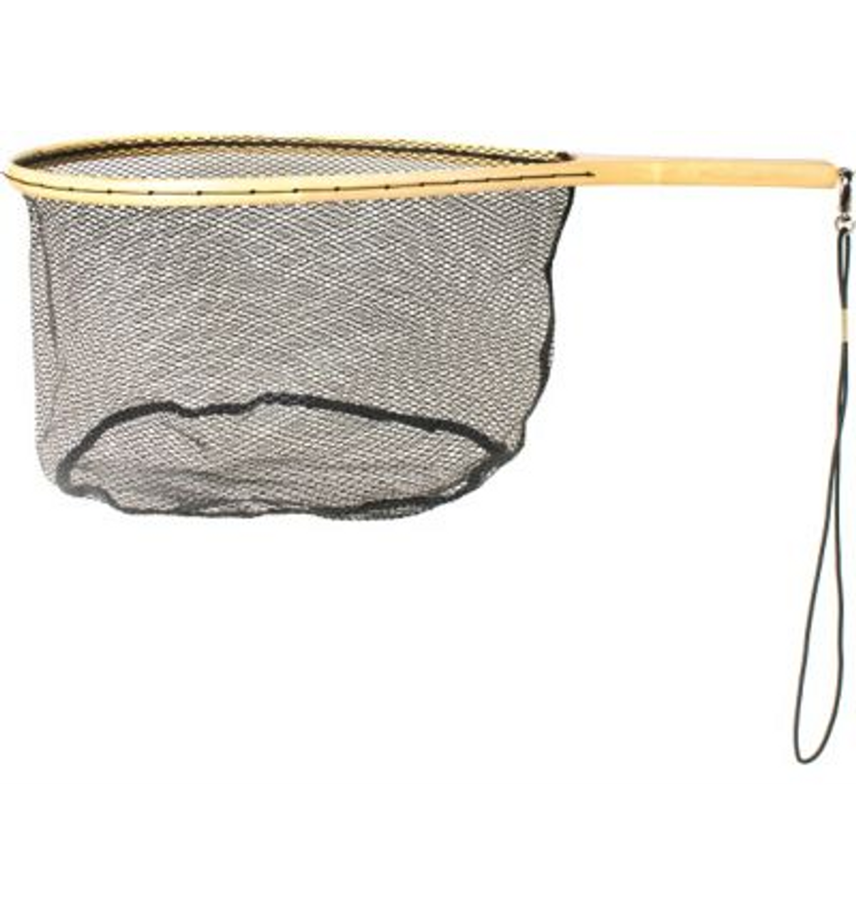 Eagle Claw Wooden Trout Net with Rubberized Netting