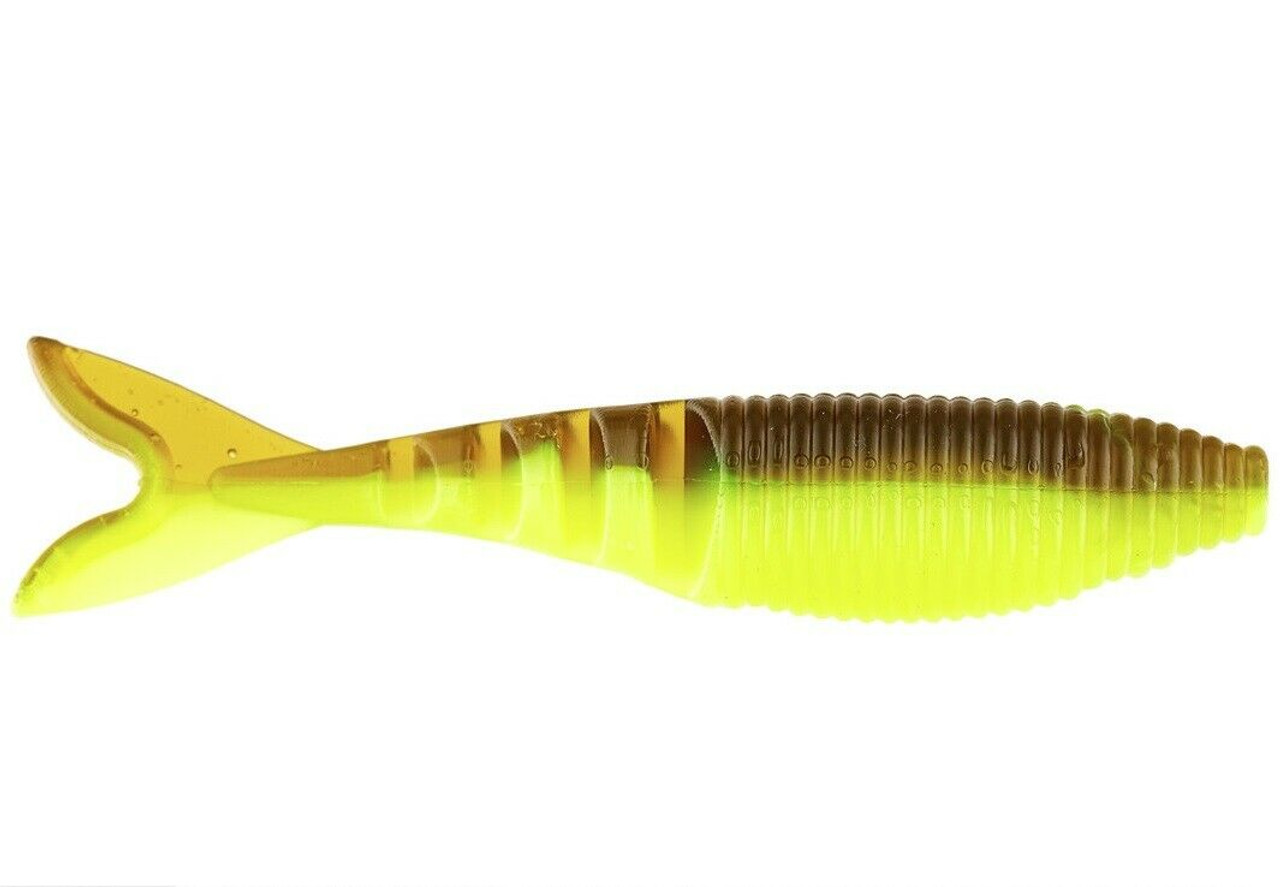 Yamamoto Zako Swimbait Green Pumpkin Lemon Laminate; 4 in.