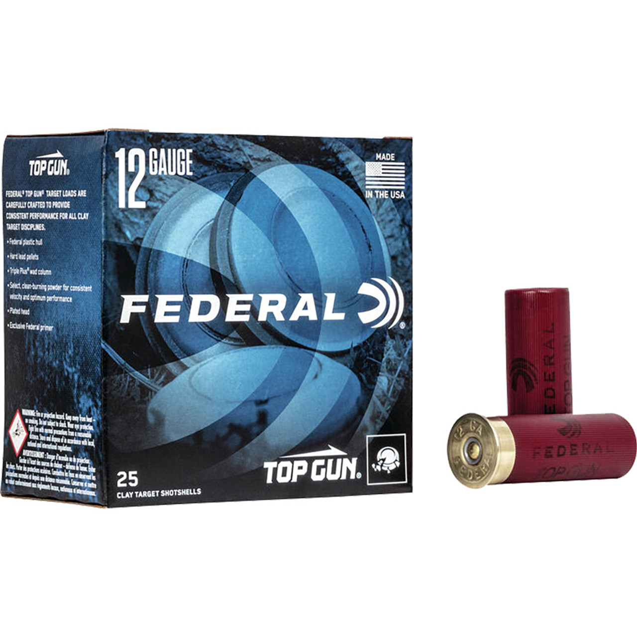 Federal Top Gun Shotgun Ammo 12 Gauge 2.75 in. 1 1/8 oz. 8 Shot 25 rd.