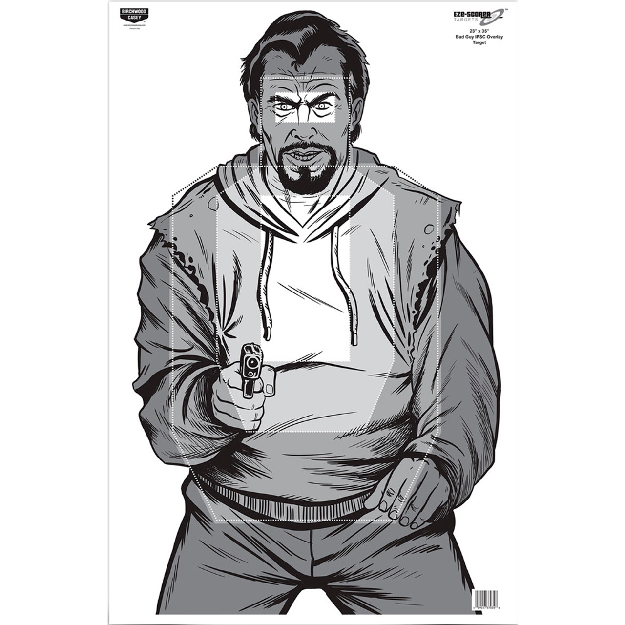 Birchwood Casey Eze-scorer Bad Guy Ipsc Target 100 Pk.
