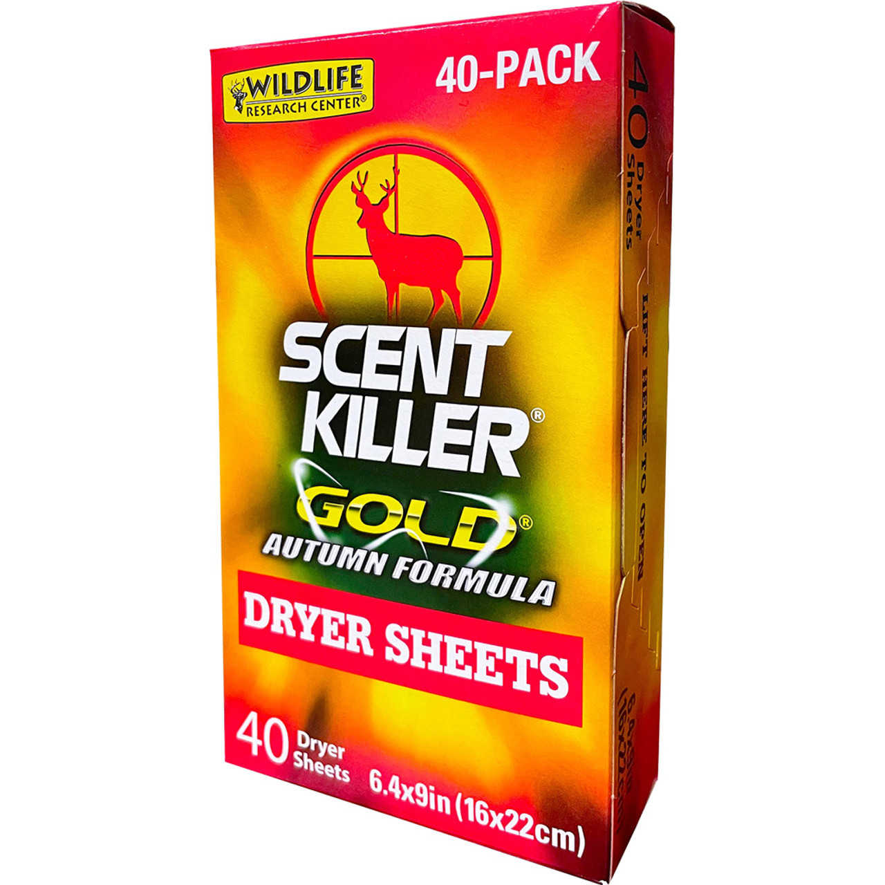Wildlife Research Scent Killer Gold Dryer Sheets Autumn 40 Pk.