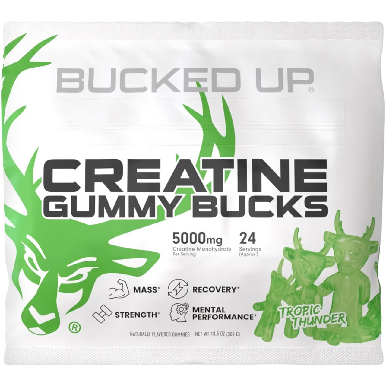 Bucked Up Creatine Gummies Tropic Thunder 24pc pack