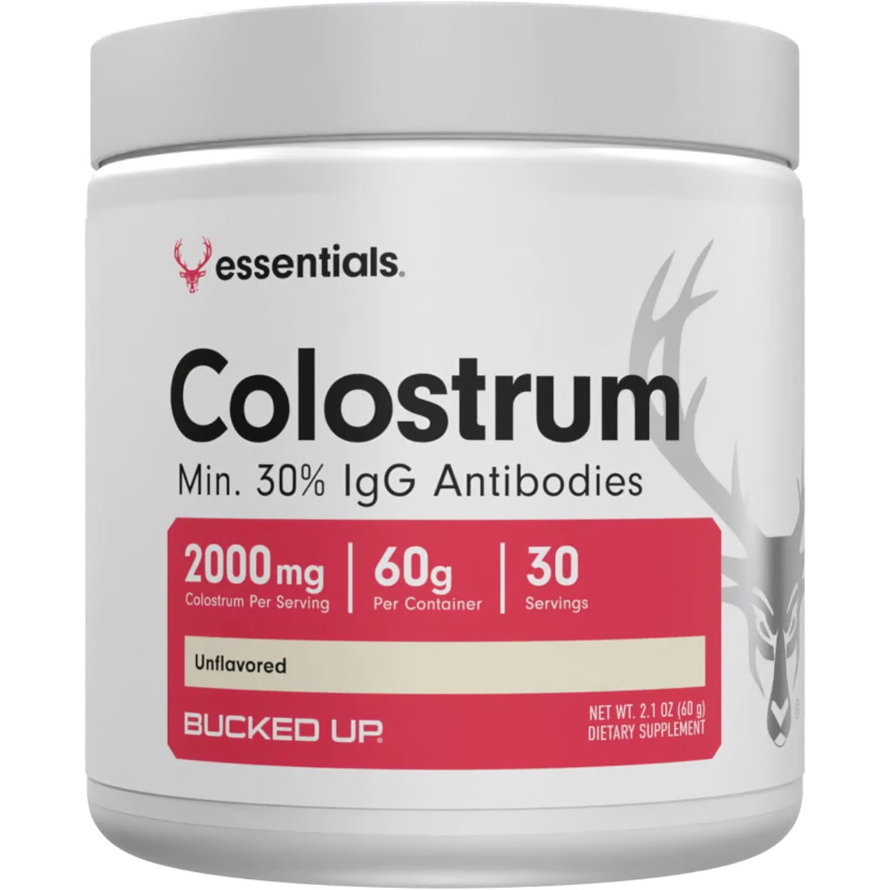 Bucked Up Colostrum Antibody Supplement Unflavored 30 Serving Tub