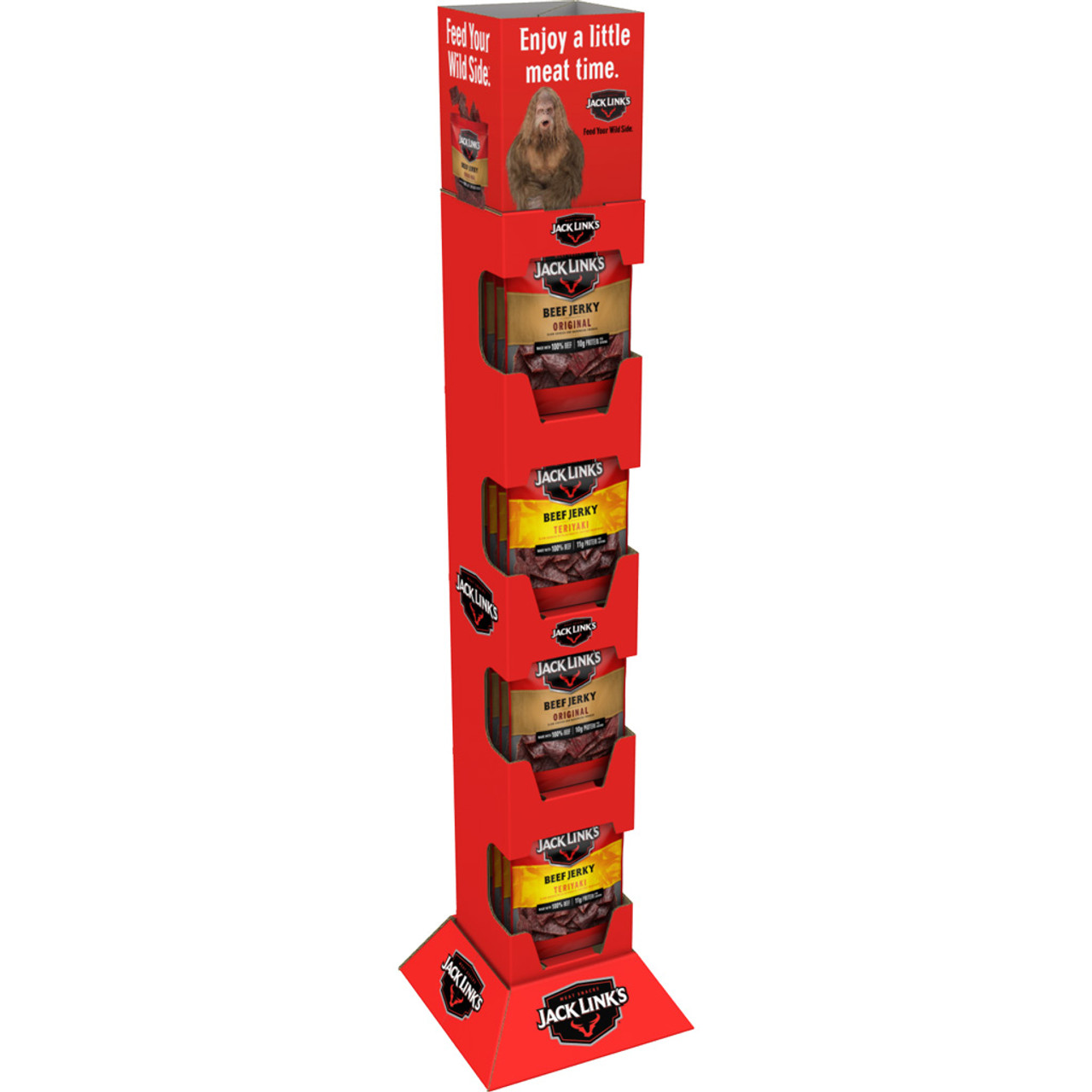 Jack Links 3.25oz Jerky Tower 32ct Orig & Teriyaki