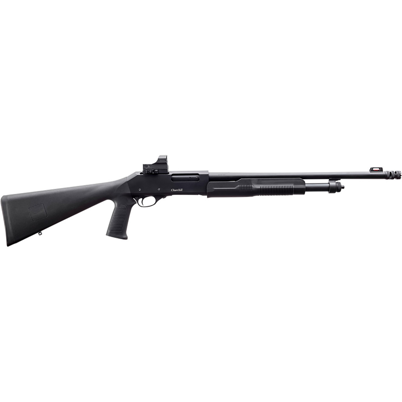 Akkar Churchill Pump Shotgun 20 ga. 18.5 in. Black with Red Dot Sight
