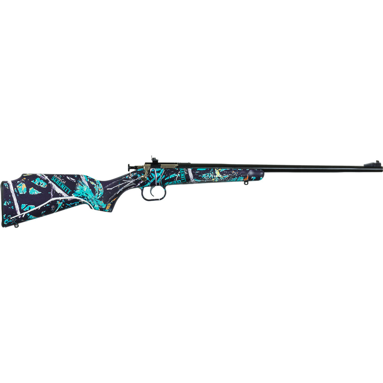 Keystone Crickett Hydro-Dipped Synthetic Rifle 22LR Muddy Girl Serenity Blued