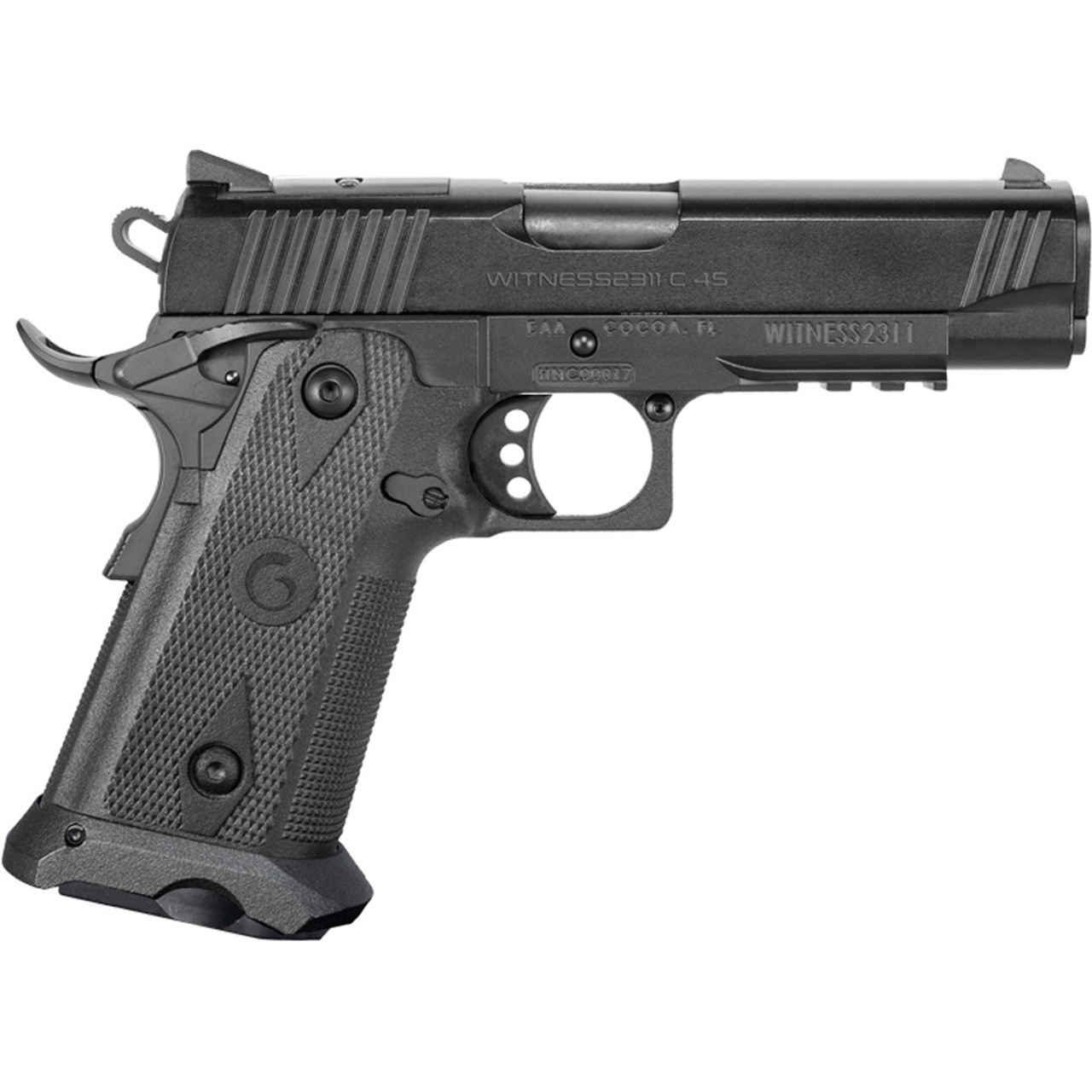 EAA Witness 2311 Officer Pistol 45 ACP 4.25 in. Black Optics
