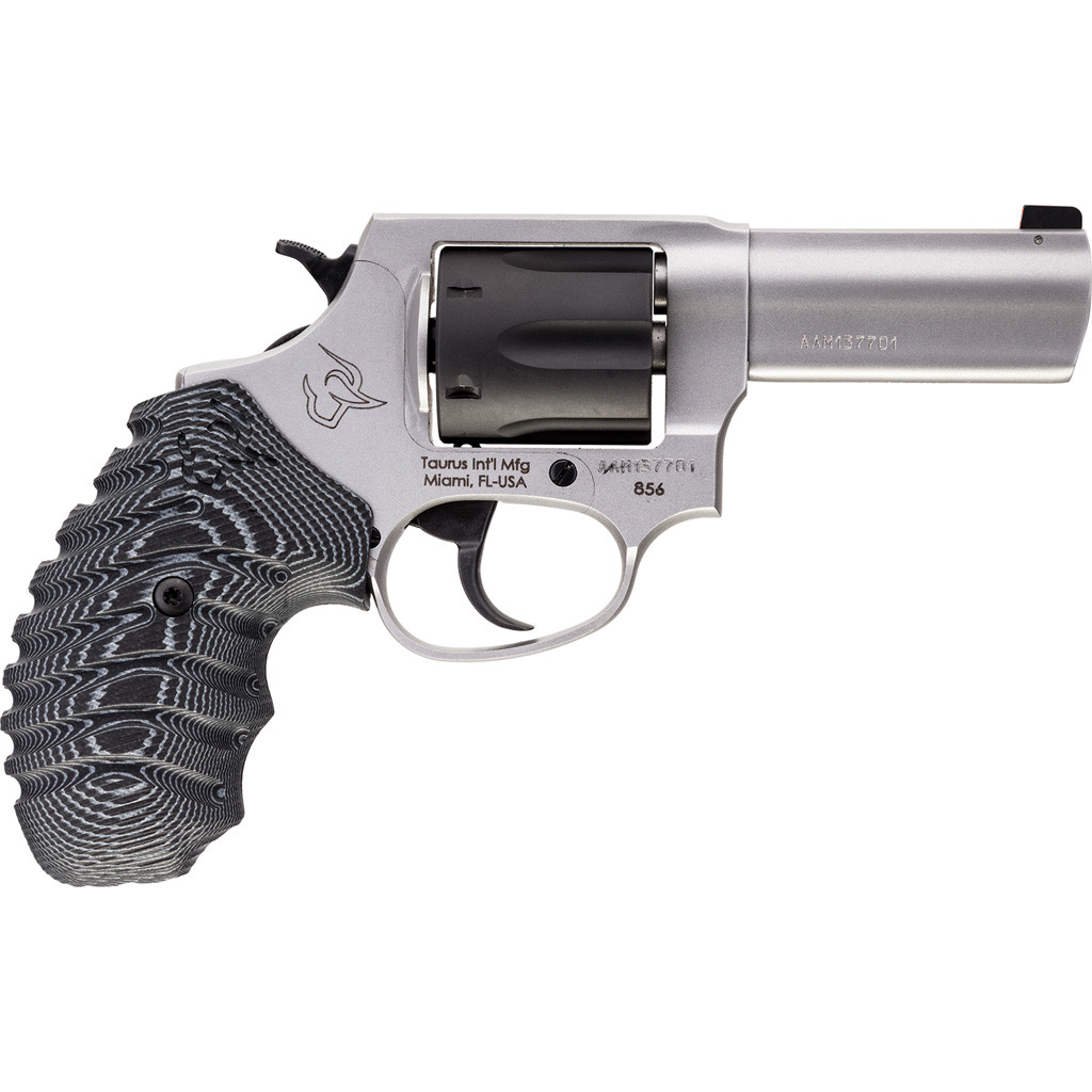 Taurus 856 Revolver 38 Spl. 3 in. Black Stainless N.S. VZ Grip 6 rd.