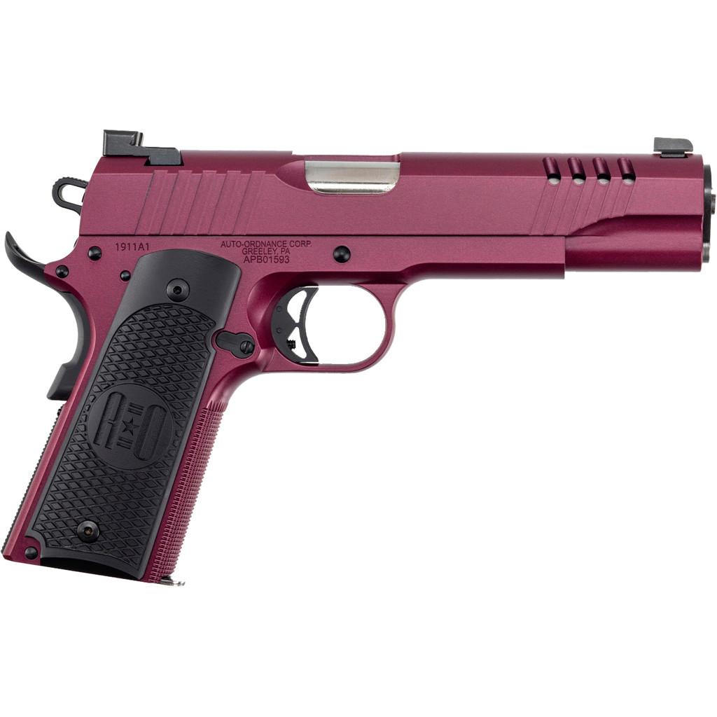 チェリー Auto-Ordnance 1911 Pistol 45 ACP 5 in. Black Cherry Cerakote 7 rd