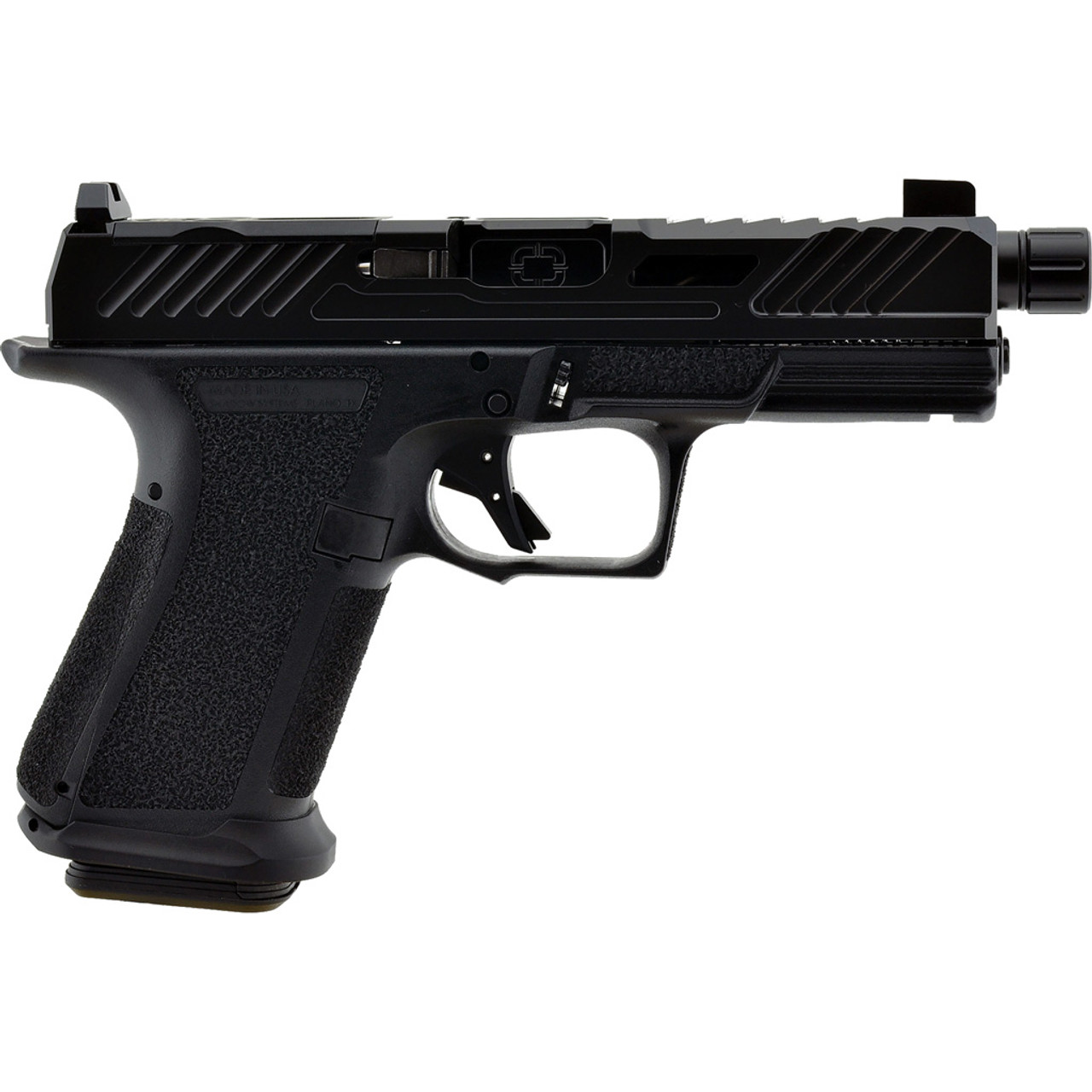 Shadow Systems MR920 Elite Slide Optic Pistol 9mm 4 in. Black Frame Threaded Barrel DLC 15 rd.
