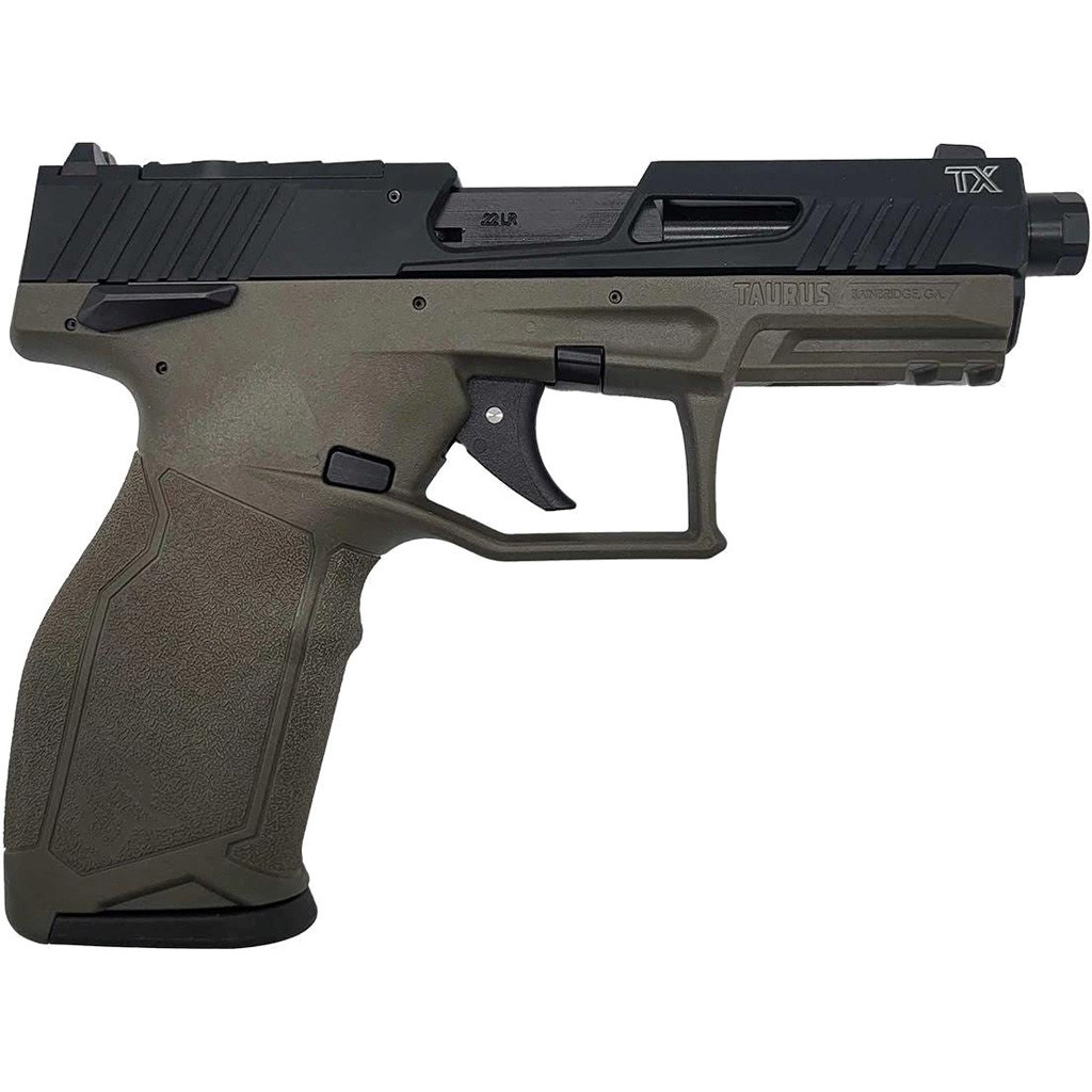 Taurus 2TX 22 Pistol 22 LR. 4.6 in. ODG/Black TORO 16 rd. & 22 rd.