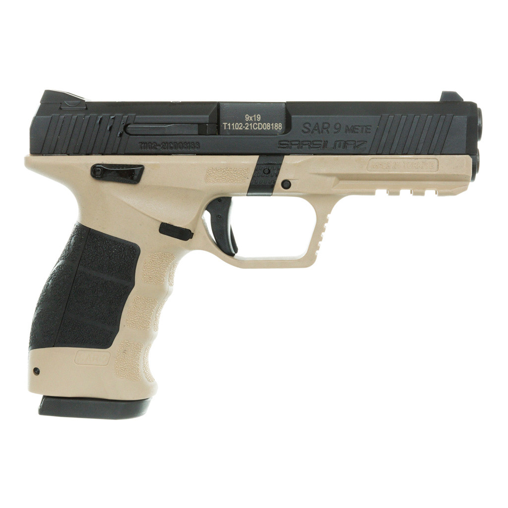 SAR USA SAR9 METE Pistol 9mm 4.4 in. Safari Body Black Slide 17 rd