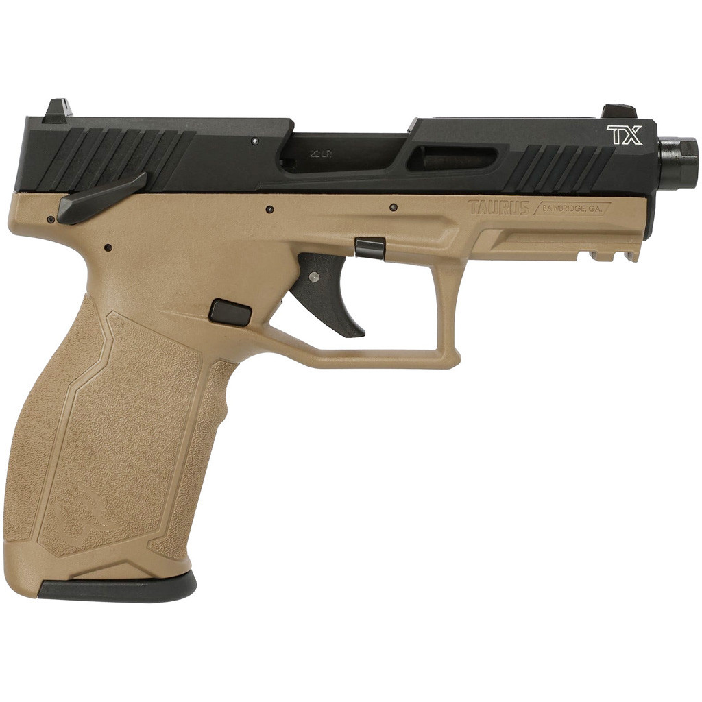 Taurus 2TX 22 Pistol 22 LR. 4.6 in. FDE/Black 16 rd. & 22 rd.