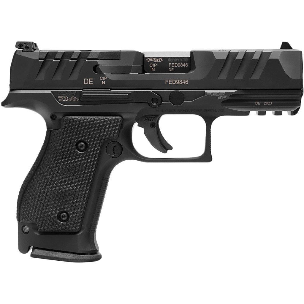 Walther PDP Steel Frame Compact Pistol 9mm 4 in. Black 15 rd.
