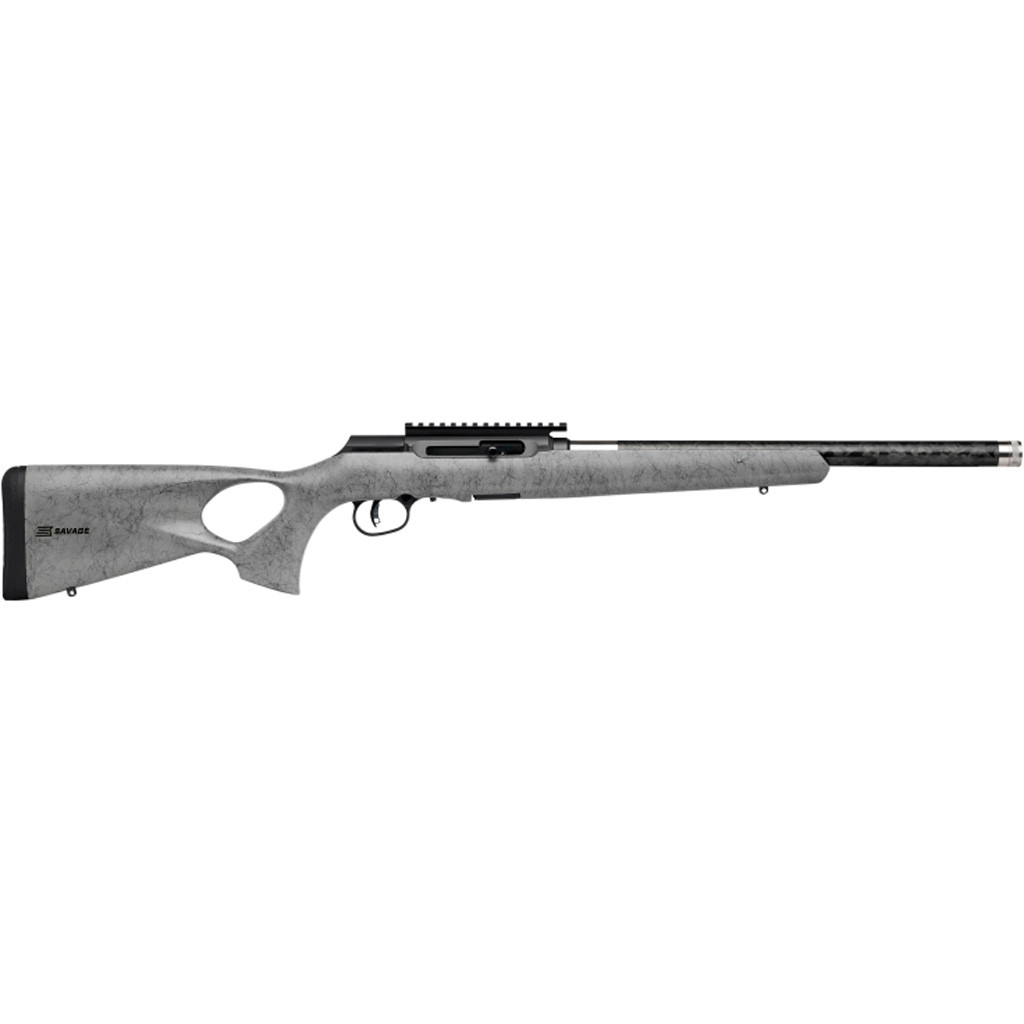 Savage A22 TimberLite Thumbhole Rifle 22 LR 18 in. Grey Stock/Black Webbing 10 rd.