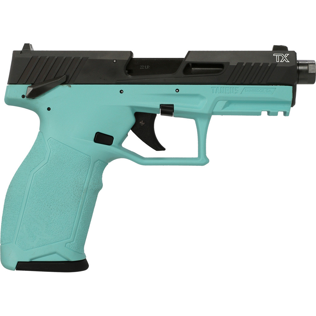Taurus 2TX 22 Pistol 22 LR. 4.6 in. Cyan/Black 16 rd. & 22 rd.