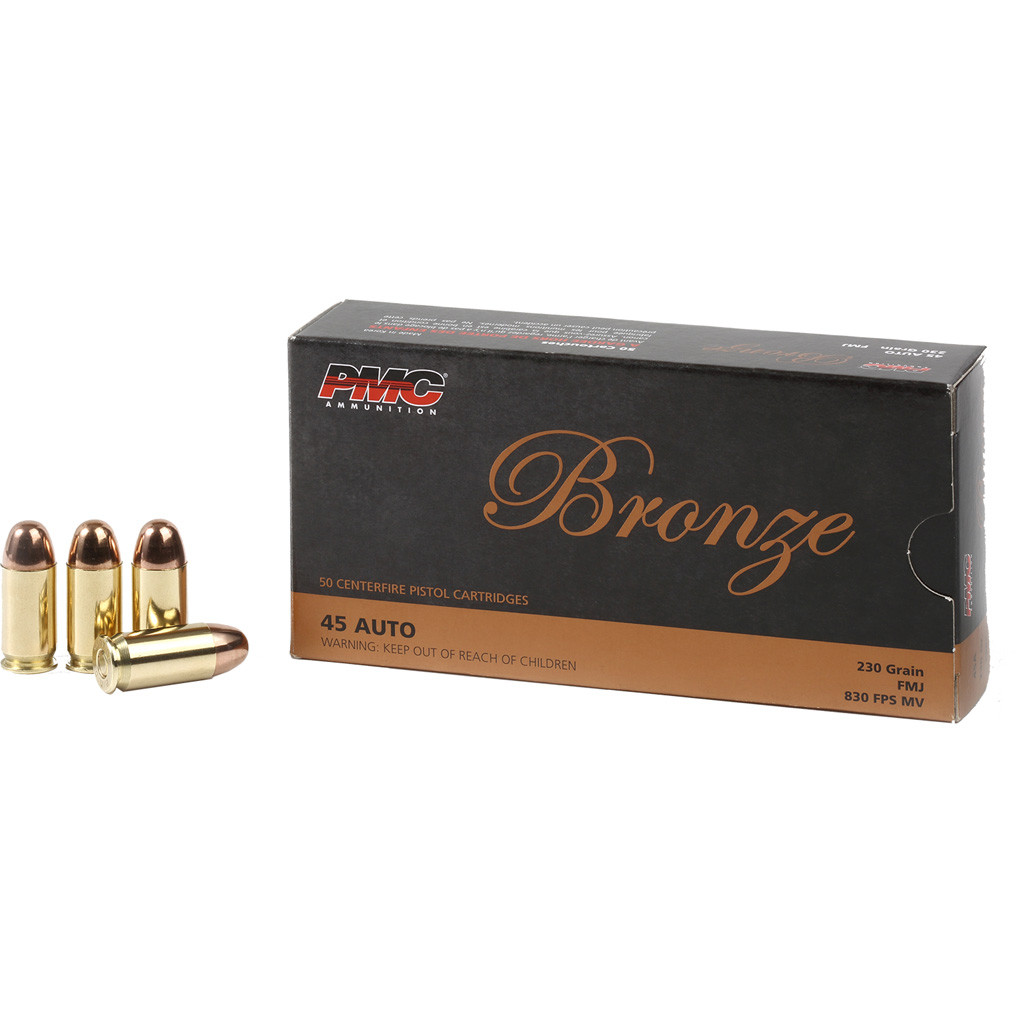PMC Bronze Pistol Ammo 45 ACP 230 gr. FMJ 50 rd.