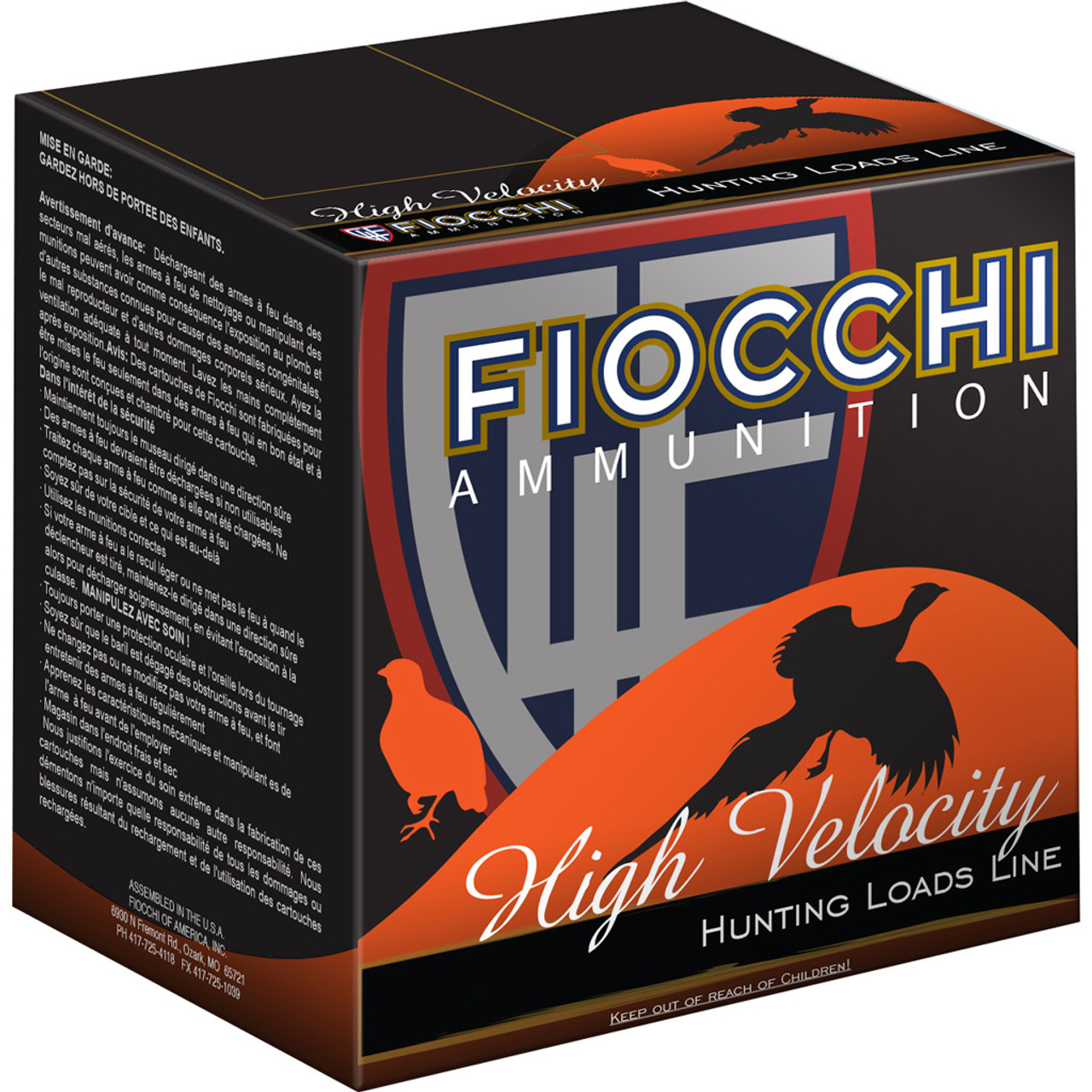 Fiocchi High Velocity Hunting Loads 20 ga. 2.75 in. 1 oz. 7.5 Shot 25 rd.