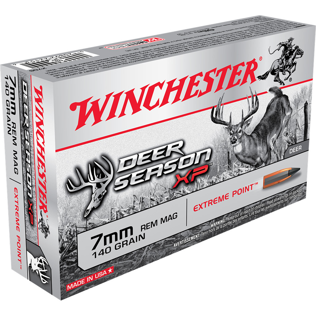 Winchester Deer Season XP Rfile Ammo 7mm Rem Mag 140 gr. Extreme Point 20 rd