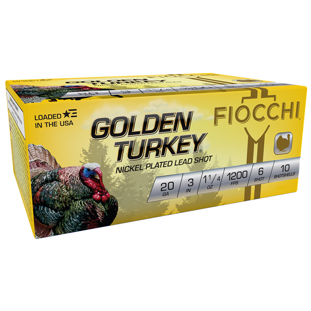 Fiocchi Golden Turkey Shotgun Ammo 20 ga. 3 in. 1 1/4 oz. 6 Shot 10 rd.