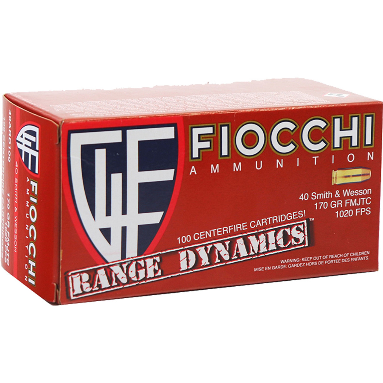 Fiocchi Range Dynamics Pistol Ammo 40 S&W 170 gr. FMJTC 100 rd. Fiocchi Range Dynamics Pistol Ammo 40 S&W 170 gr. FMJTC 100 rd.
