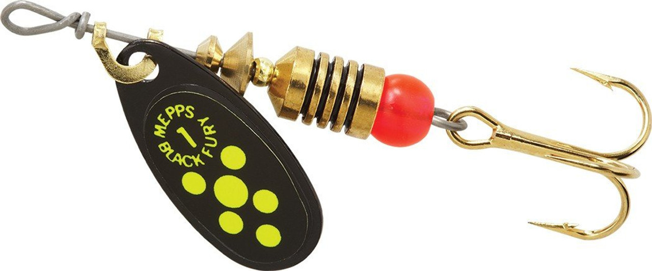 Mepps Black Fury In-Line 1/8 oz Plain Treble Spinner
