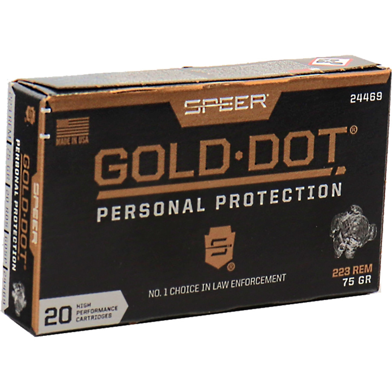Speer Gold Dot Rifle Ammo 223 Rem. 75 gr. Speer Gold Dot 20 rd.